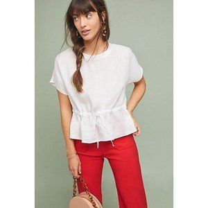 Anthropologie | Cloth & Stone Linen Peplum Top S